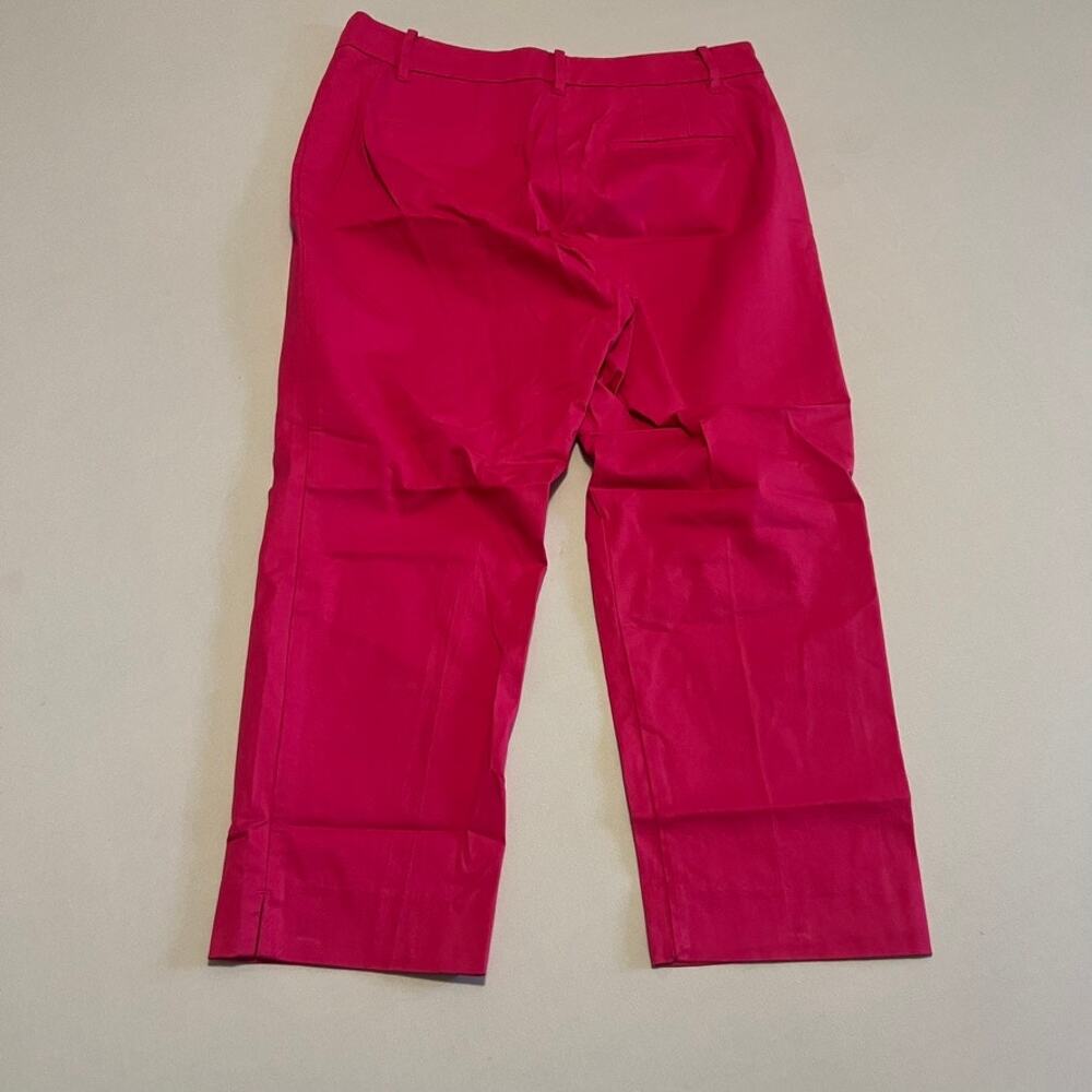Ann Taylor Petite Curvy Fit Bright Pink Ankle Pants 8P - Picture 7 of 9